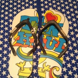 New Tin Haul flip flops